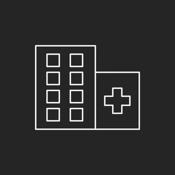 Sjukhusbyggnadens ikon — Stock vektor