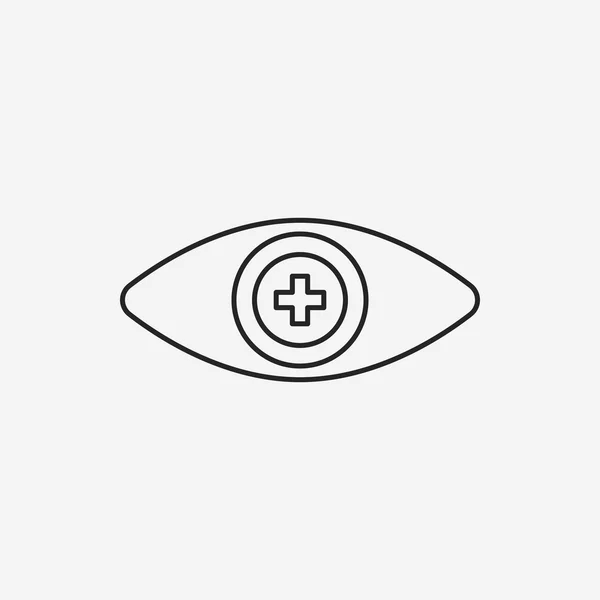 Icône ligne des yeux — Image vectorielle