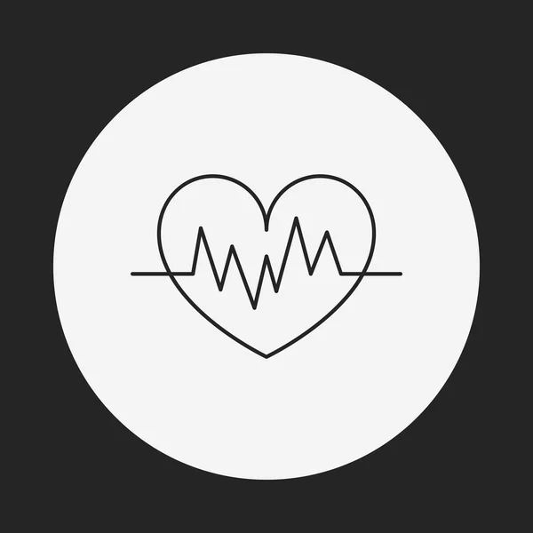 Icono de línea ECG — Vector de stock