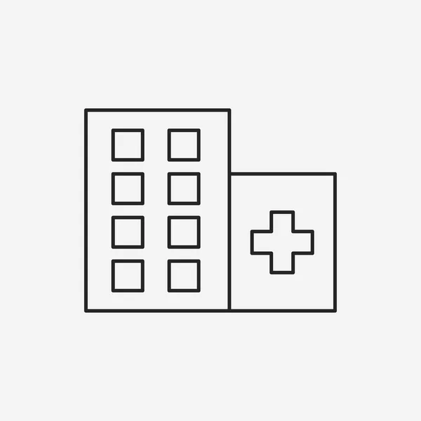 Ziekenhuisgebouw pictogram — Stockvector