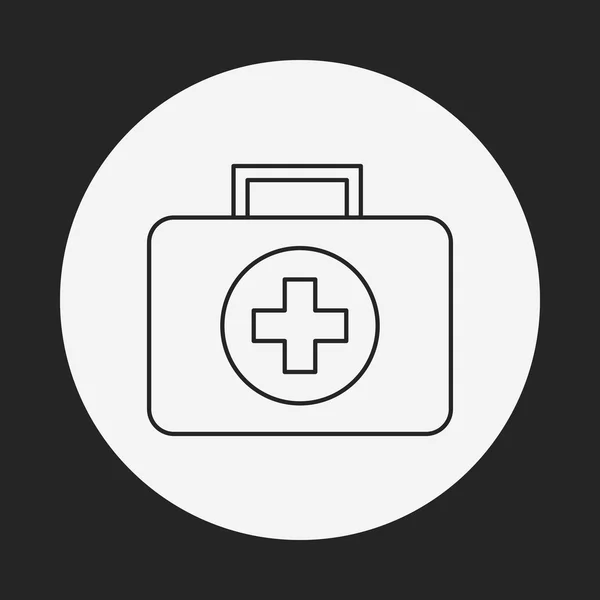 Cajas de medicina línea icono — Vector de stock