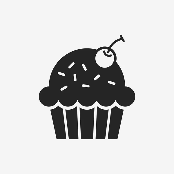 Cupcake-ikonen — Stock vektor