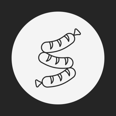 Sosisli sandviç sosis satırı simgesi