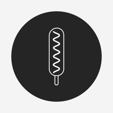 Sosisli sandviç sosis satırı simgesi