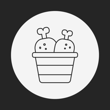 Tavuk çizgisi simgesi