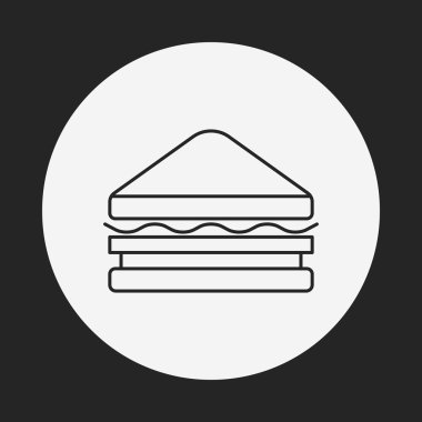 Sandviç çizgisi simgesi