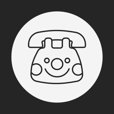 Bebek oyuncak telefon satırı simgesi