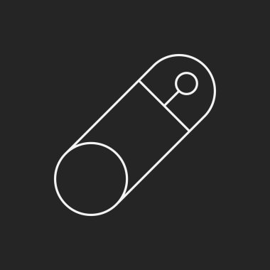 Güvenlik iğne çizgisi simgesi