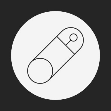 Güvenlik iğne çizgisi simgesi