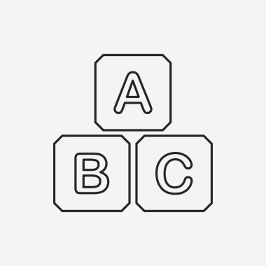 Bebek oyuncak tuğla satırı simgesi