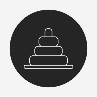 Bebek oyuncak tuğla satırı simgesi