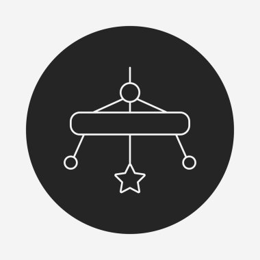 satırı simgesi asılı bebek