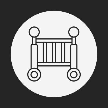 Bebek yatak satırı simgesi