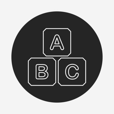 Bebek oyuncak tuğla satırı simgesi