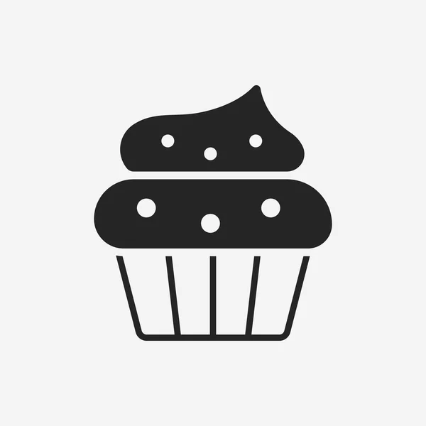Cupcake simgesi — Stok Vektör