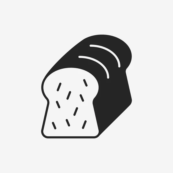 Pan tostada icono — Vector de stock