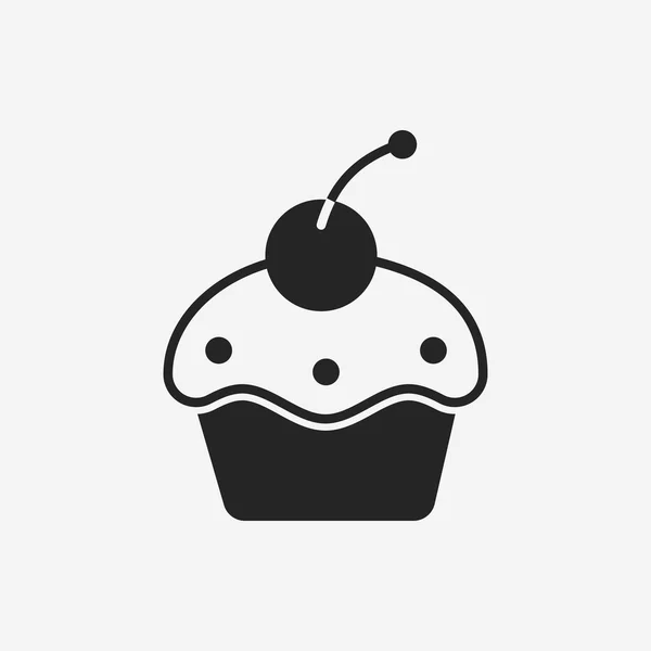 Cupcake-ikonen — Stock vektor