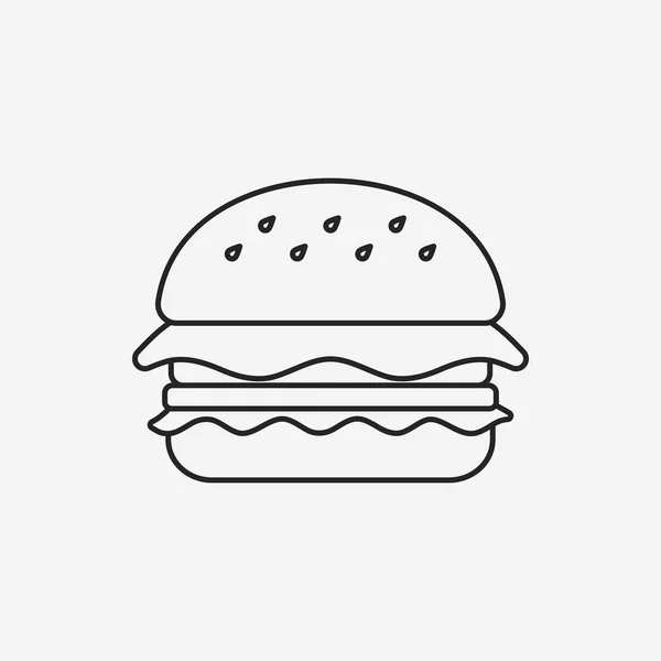 Hamburger line icon — Stock Vector