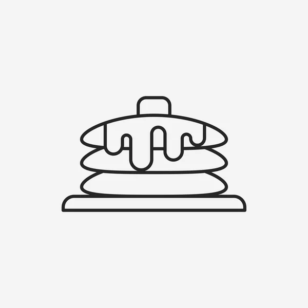 Icona linea pancake — Vettoriale Stock