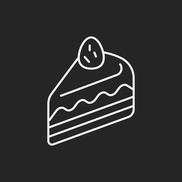 Ícone de linha de bolo —  Vetores de Stock