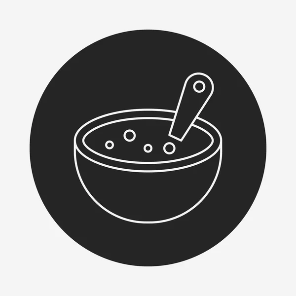 Ikona čáry polévka — Stockový vektor