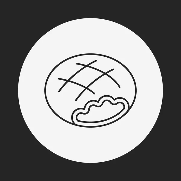 Ekmek satırı simgesi — Stok Vektör