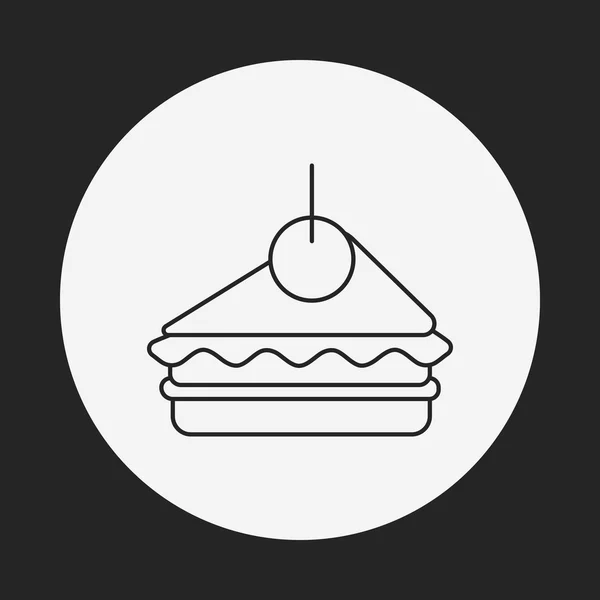 Ciasto linia ikona — Wektor stockowy