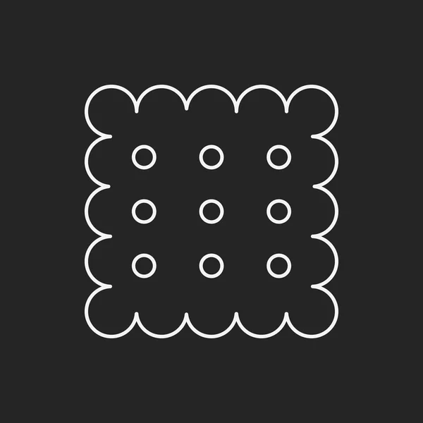 Icône de ligne de cookie — Image vectorielle
