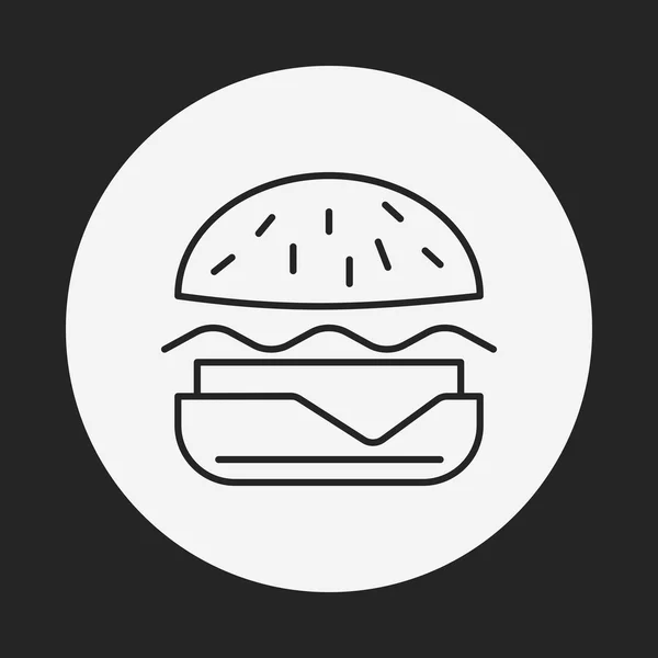 Ikonen för hamburgerlinjen — Stock vektor