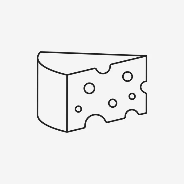 Icono de línea de queso — Vector de stock
