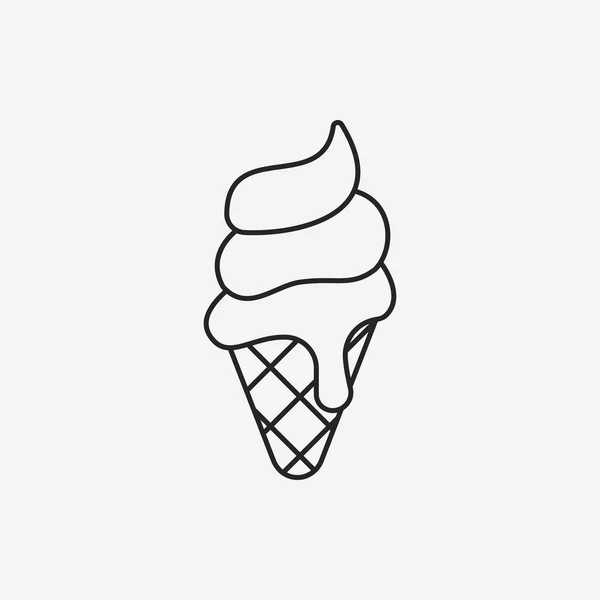 Icono de línea de helado — Archivo Imágenes Vectoriales