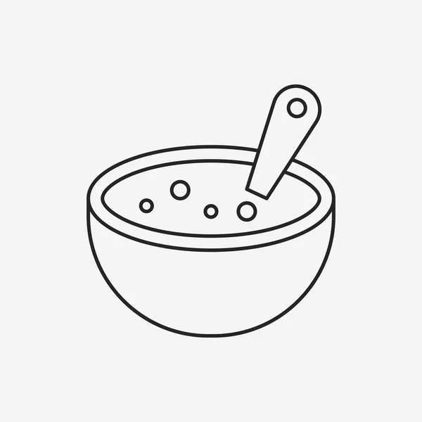 Soup line icon — Stock Vector