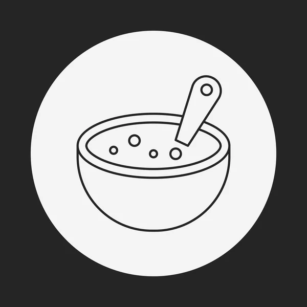 Soup line icon — Stock Vector