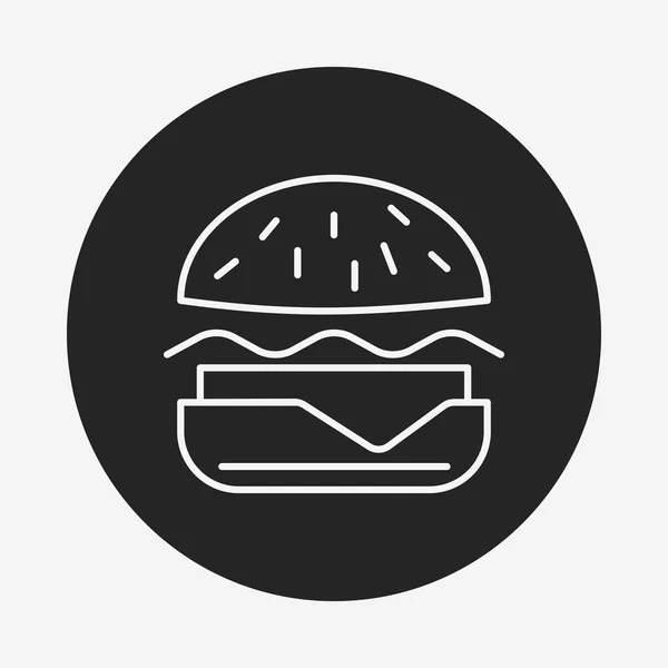 Icono de línea de hamburguesa — Vector de stock