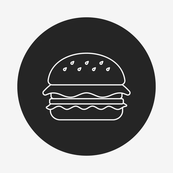 Icono de línea de hamburguesa — Vector de stock