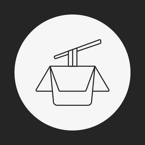 Noodle lijn pictogram — Stockvector