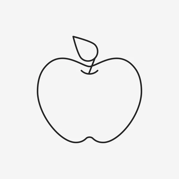 Значок яблочной линии — стоковый вектор