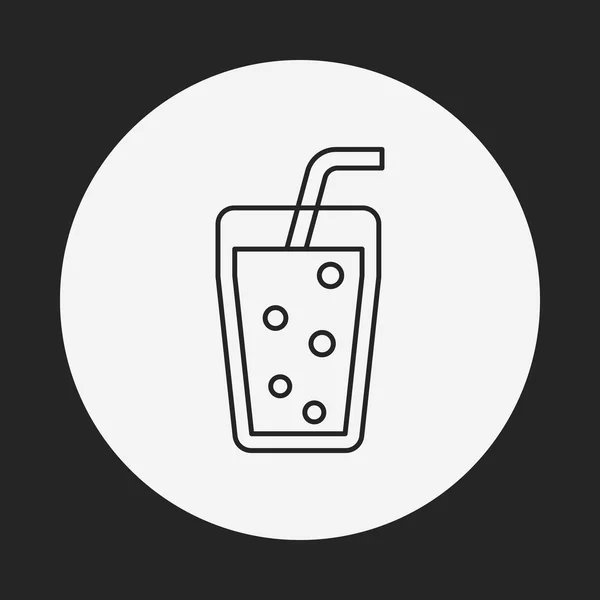 Drankje lijn pictogram — Stockvector