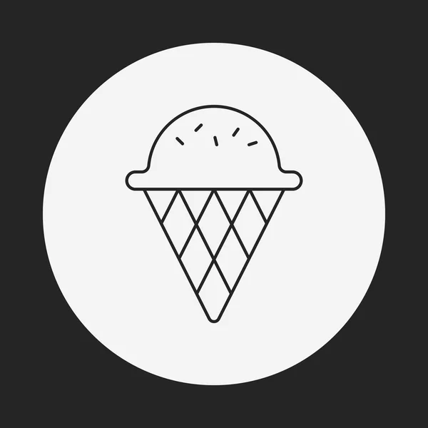 Ícone de linha de sorvete — Vetor de Stock