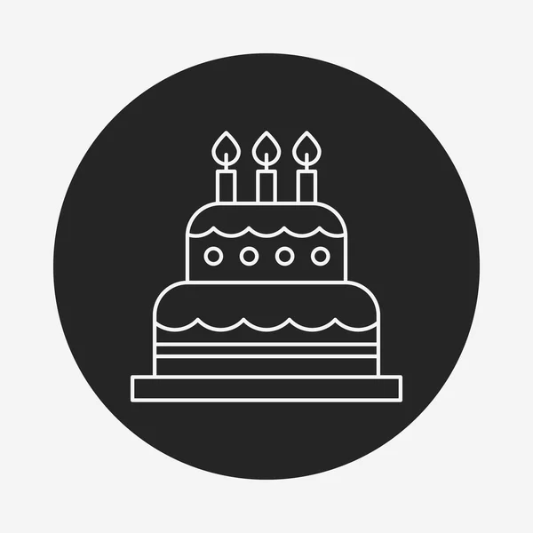 Icône de ligne de gâteau — Image vectorielle