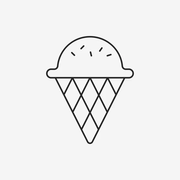 Icono de línea de helado — Vector de stock