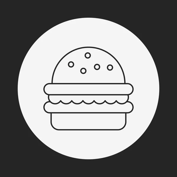 Hamburger line icon — Stock Vector