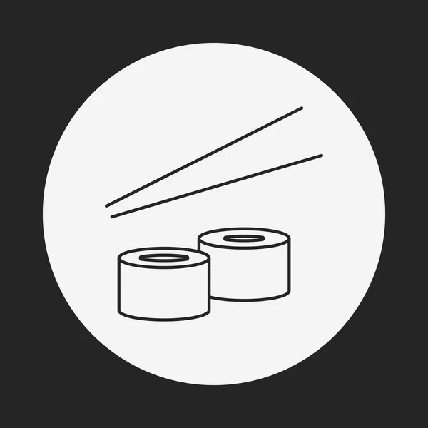 Sushi lijn pictogram — Stockvector