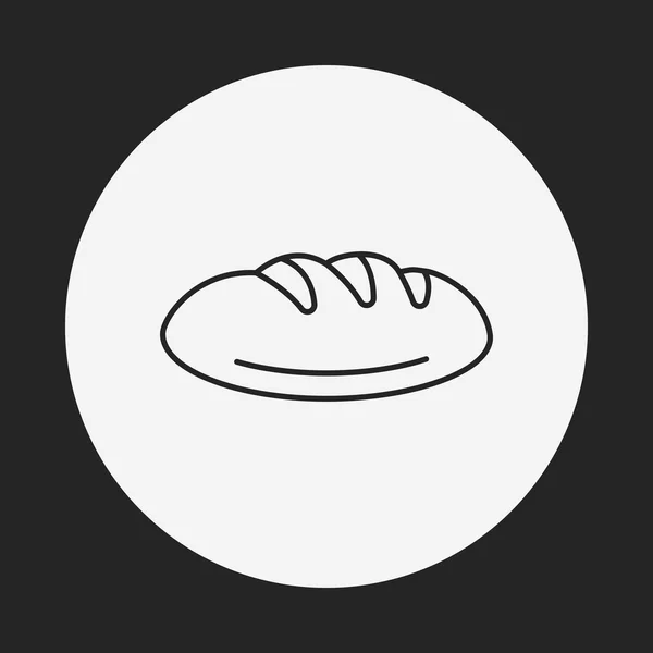 Brood lijn pictogram — Stockvector