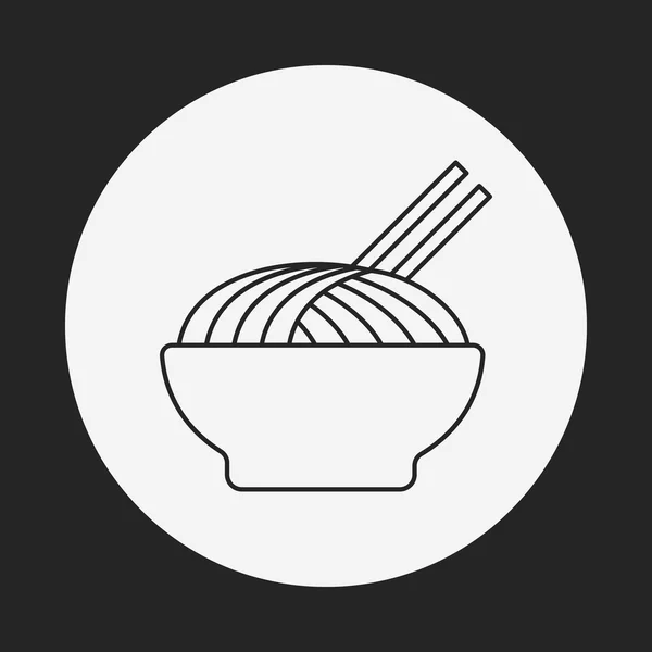 麺線のアイコン — ストックベクタ