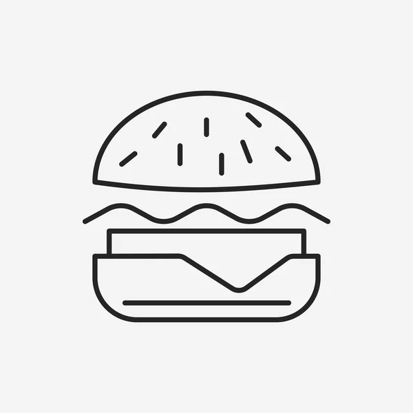 Hamburger line icon — Stock Vector