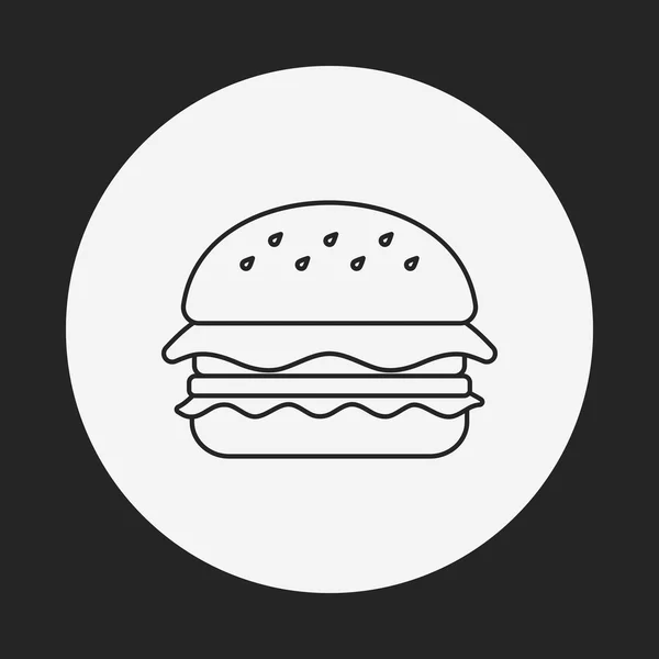 Icono de línea de hamburguesa — Vector de stock