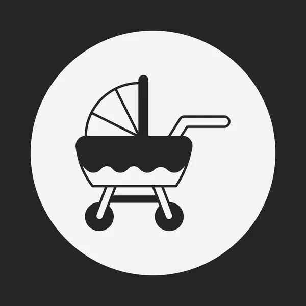 Dětské kočárky ikona — Stockový vektor