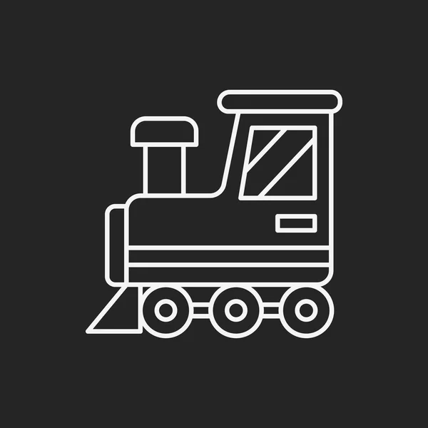 Baby speelgoed trein lijn pictogram — Stockvector