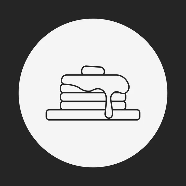 Pancake line icon — Stock Vector